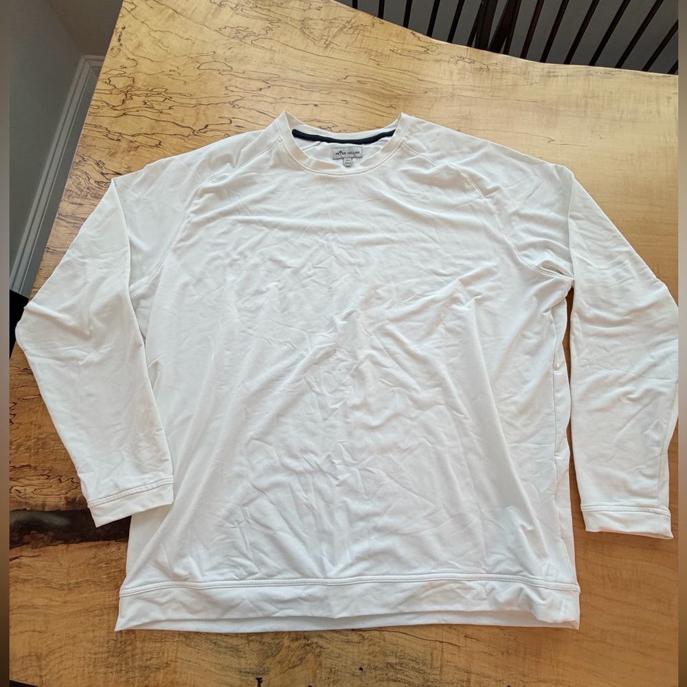 Peter Millar Men's  White Long Sleeve Shirt- XXL